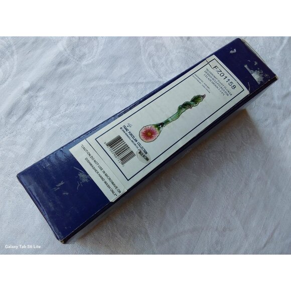 Franz porcelain demitasse spoon in original box Blossoms Daisy pink flower NIB - Picture 6 of 8